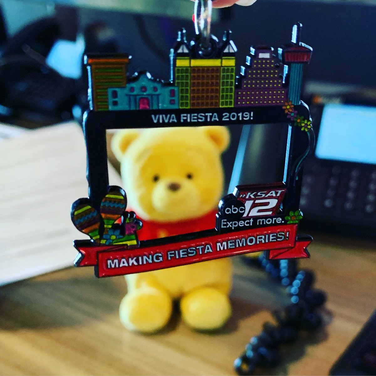 OrianaCervantez's tweet photo. KSAT Fiesta medals are here! #fiesta2019 #fiestamedals2019 #ksatfiesta #firstfiesta #vivafiesta #winniethepooh https://t.co/DEEHmk9bWI