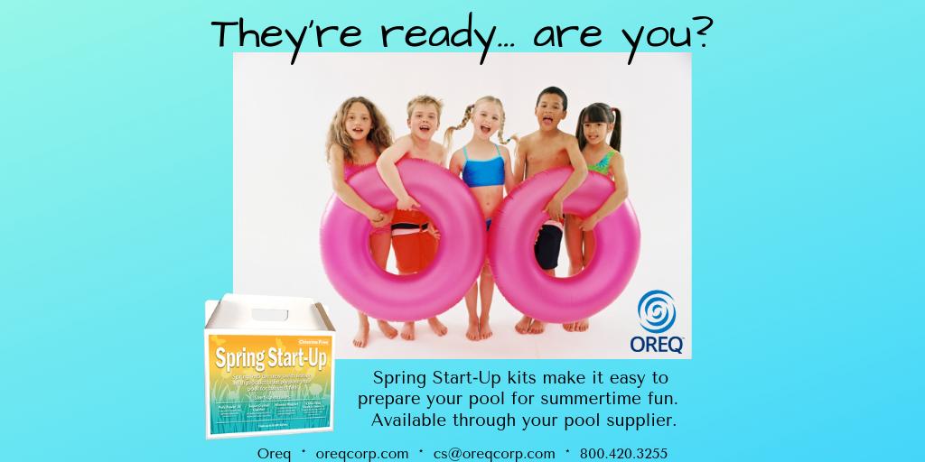 Don't keep them waiting! Spring Start-Up kits make opening your pool easy and are available in both chlorine and chlorine-free options.

#oreq #oreqcorp #springstartup #poolopening