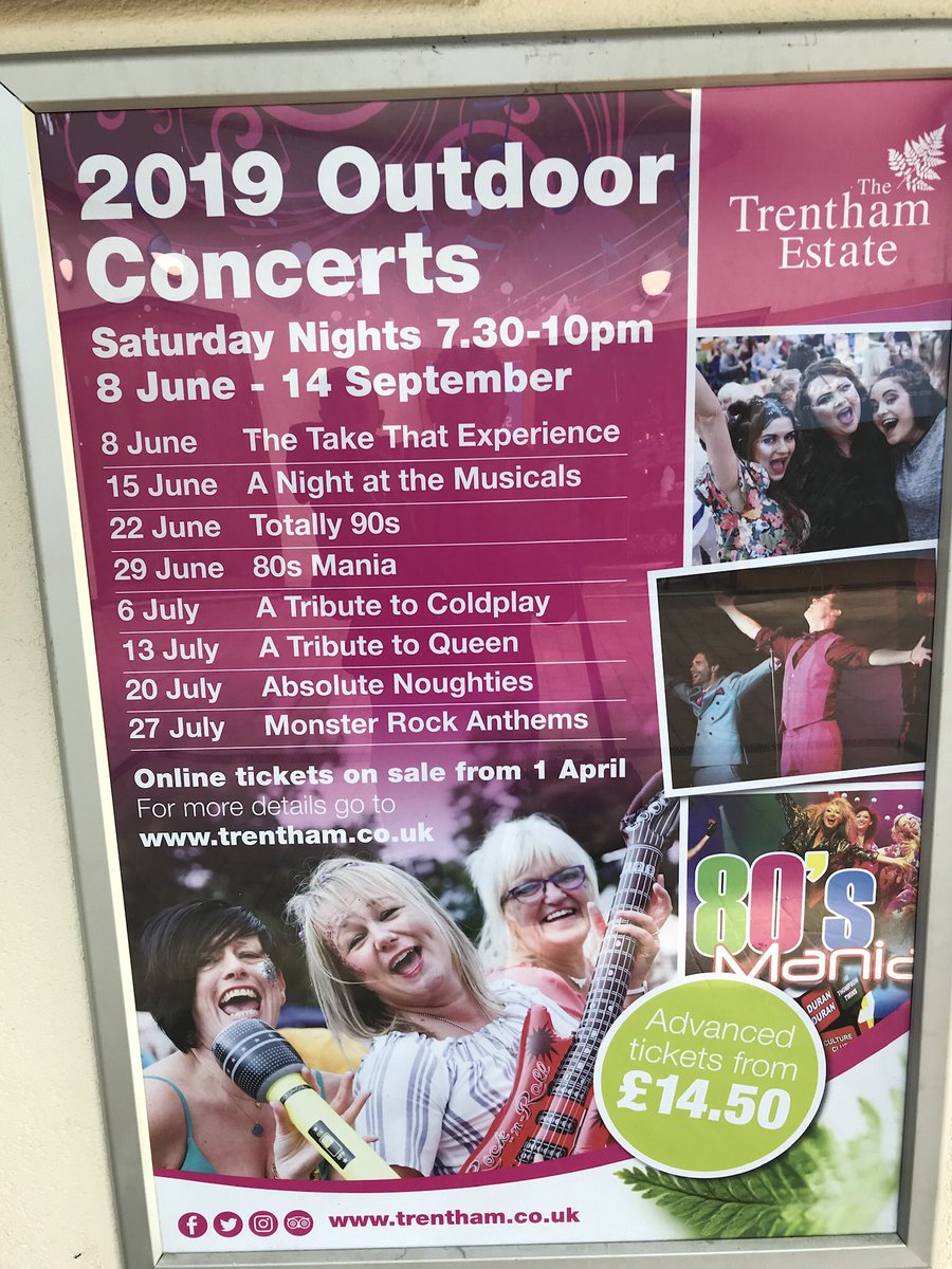THEKINDREDSOULS's tweet photo. We’re delighted to announce 4 concerts over the course of this summer at @TrenthamGardens @TrenthamEstate 
👉🏽June 15th “A Night At The Musicals” 
👉🏽June 22nd “Totally 90’s” (SOLD OUT!!), 
👉🏽July 20th “Totally Noughties”,
👉🏽September 14th “Totally 90’s”.🎫 https://t.co/ahrhku38A8 https://t.co/Z7ESjZj1ME