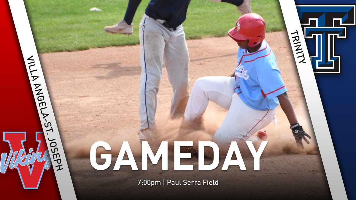 VASJ_Baseball's tweet photo. Game 2 of our series with Trinity is under the lights tonight! 7:00pm on Paul Serra Field. 🔴🔵⚾️ https://t.co/6859bxCiXh