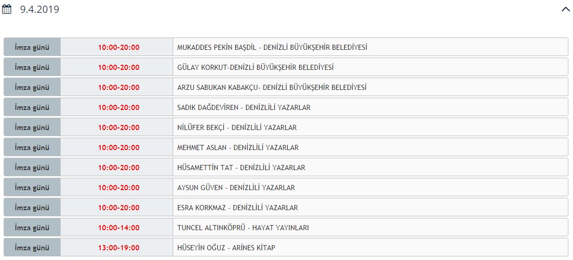 3. Denizli Kitap Fuarı'nda 9 Nisan 2019 Salı günü (5. Gün) "İmza Günü" olan yazarlar... ⤵ #DenizliKitapFuarı #Denizli #Kitap #imzagünü