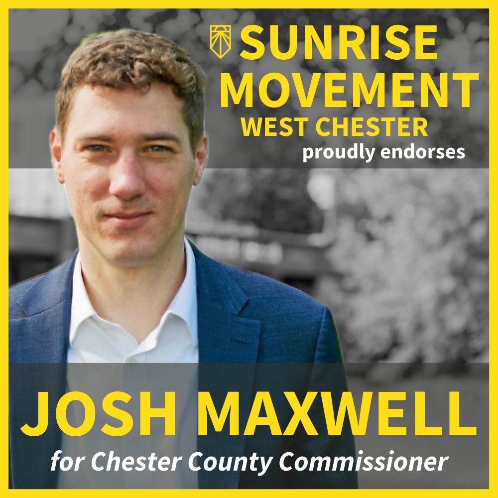 Chester County is ready for bold leaders that will prioritize the health and well-being of the constituents and the planet. In May, let’s elect leaders that pledge to not take fossil fuel money and who have visions to transition the county to 100% renewable energy!