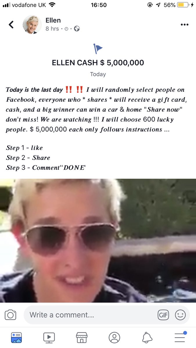 cav0rting's tweet photo. I can’t wait to win $5 million in Ellen cash https://t.co/uSSAqCbzwR