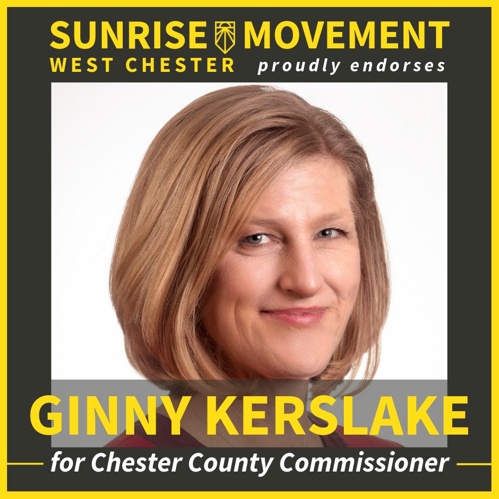 Chester County is ready for bold leaders that will prioritize the health and well-being of the constituents and the planet. In May, let’s elect leaders that pledge to not take fossil fuel money and who have visions to transition the county to 100% renewable energy!