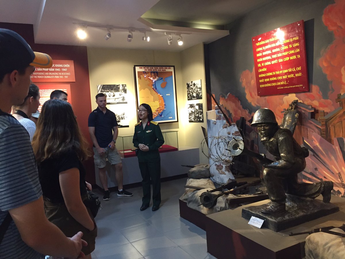 BlairGrub's tweet image. Day 1 of the ADFA #VietnamBFST started with a visit to the Vietnam Military History Museum for an overview of the long history of conflicts on Vietnamese soil. @ComdtADFA #MakePMEFunAgain