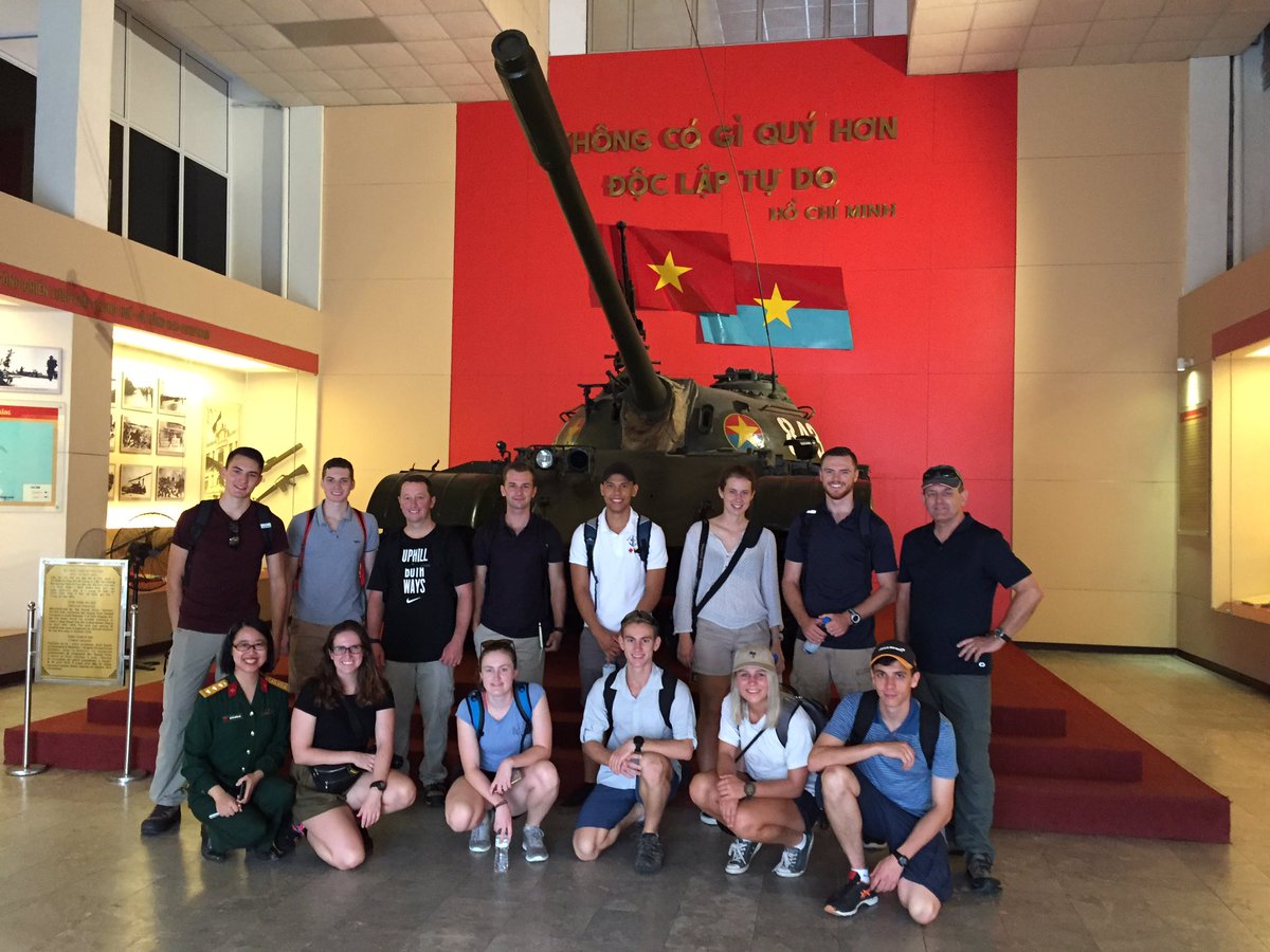 BlairGrub's tweet image. Day 1 of the ADFA #VietnamBFST started with a visit to the Vietnam Military History Museum for an overview of the long history of conflicts on Vietnamese soil. @ComdtADFA #MakePMEFunAgain