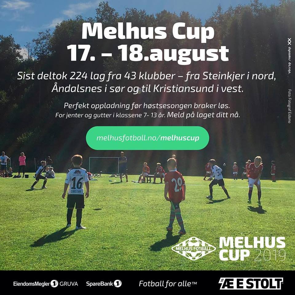 Melhus Cup 2019, perfekt oppladning før høstsesongen braker løs. Meld på ditt lag nå: melhusfotball.no/melhuscup #melhuscup