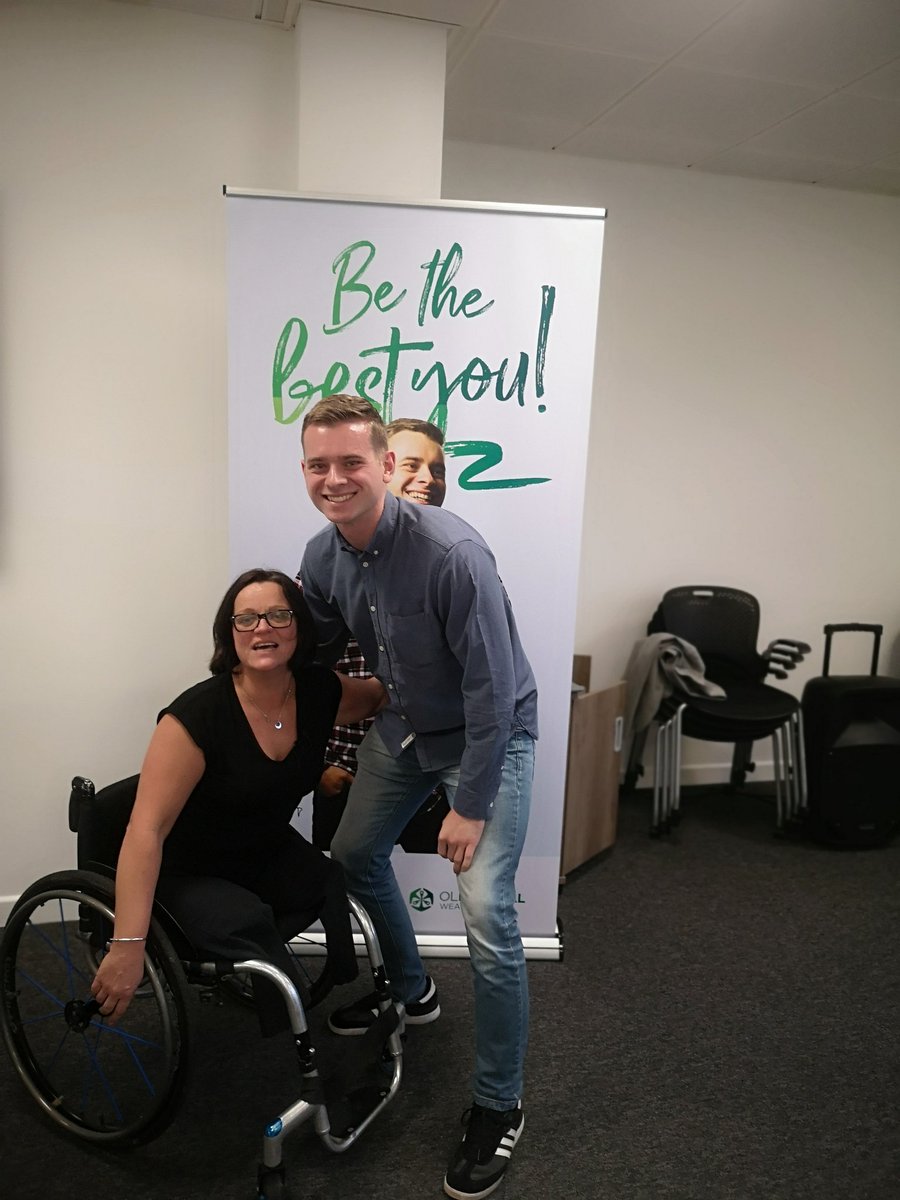 Met the absolute legend that is <a href="/martine_wright/">martine wright MBE</a> today. What an incredibly inspiring story, after her talk I felt like I could take on the world! 🌍 Thanks for visiting &amp; good luck for qualifying for #Tokyo2020 &amp; yes that's me on the poster 😎 #powerful #inspiration #Motivation