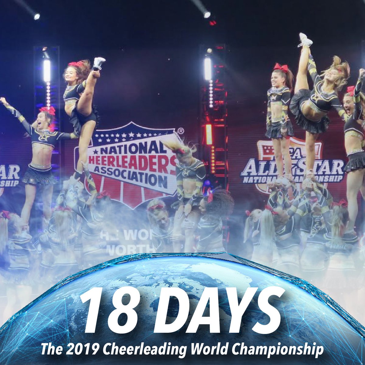 1️⃣8️⃣ Days until #CheerWorlds2019🌎

<a href="/USASFcheer/">USASF Cheer</a> 
<a href="/The_CheerWorlds/">The_CheerWorlds</a> 
<a href="/ChampionCheerAS/">Champion Cheer</a>