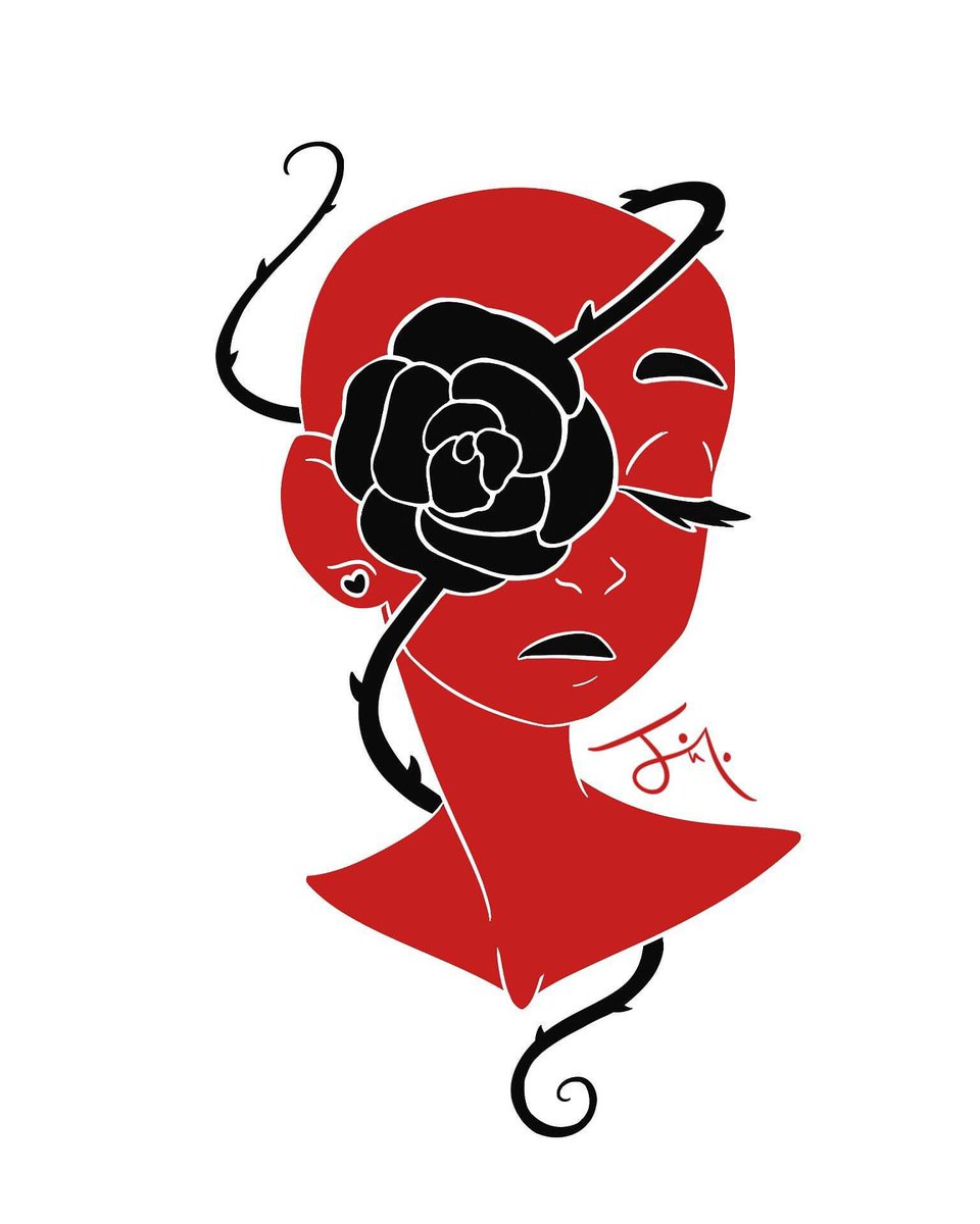 Shirt design???? #originalart #originalcharacter #rose #thorns #eyepatch #plantgoreart #goth #gothaesthetic #artistsofinstagram #womenartists #supportwomenartists #smallbusiness