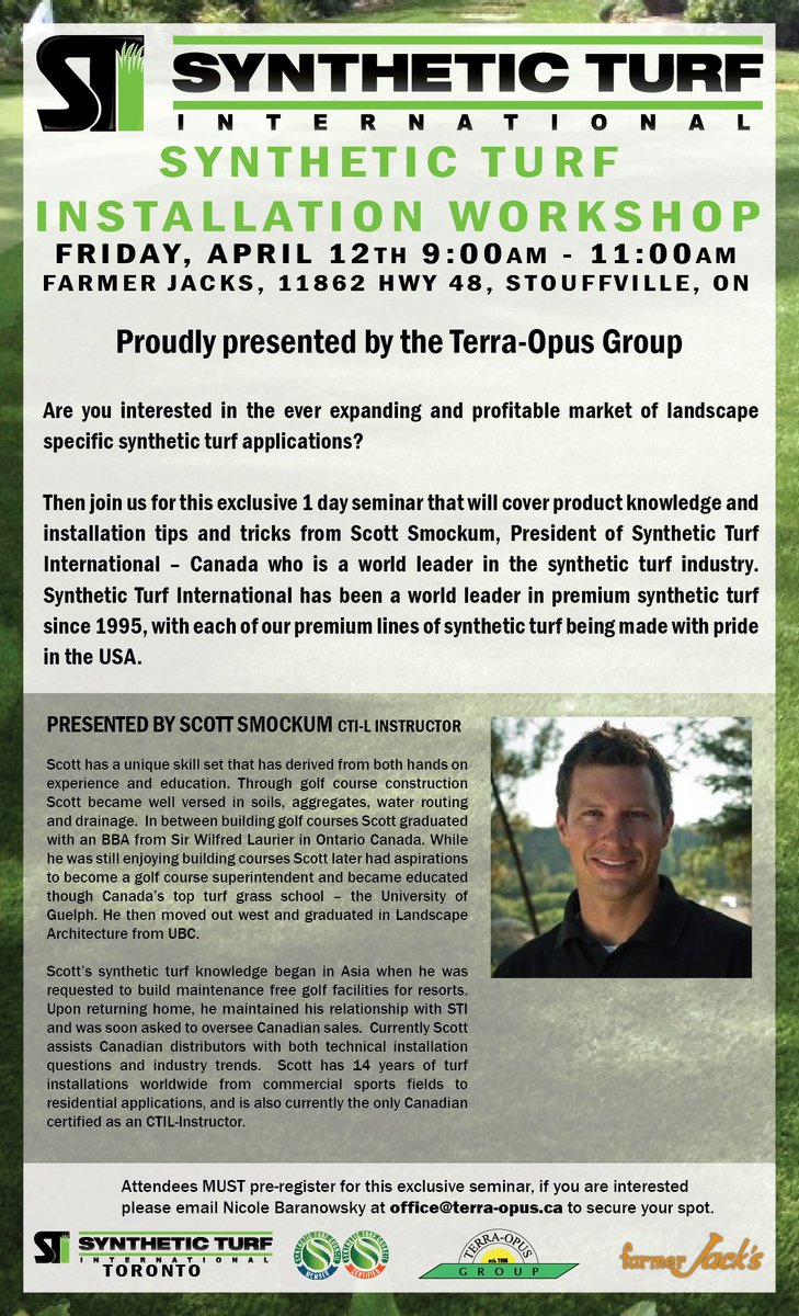 FRIDAY, APRIL 12TH 9:00AM - 11:00AM
FARMER JACKS, 11862 HWY 48, STOUFFVILLE, ON