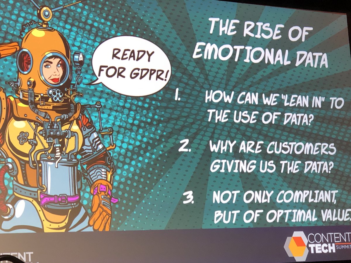 cathymcknight's tweet image. Lean in and understand first why customers give us data, and then provide value for their investment in us. #gdpr #privacy #respectcustomers @Robert_Rose #ContentTECH