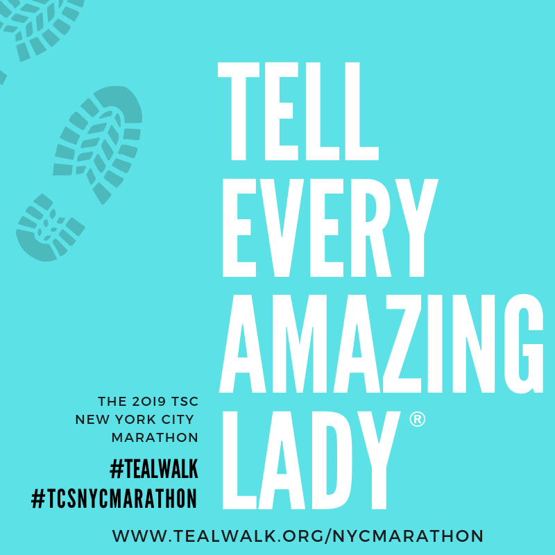TEALWALK's tweet photo. Don’t miss this opportunity to run for team Tell Every Amazing Lady® in the 2019 TCS New York City Marathon! Secure your spot today: https://t.co/cQPVnl39PR
#TCSNYCMarathon #movedme #tealwalk #telleveryamazinglady #runforteal #marathonrunners #ovariancancer #nyrr https://t.co/t4FUOL5jFq