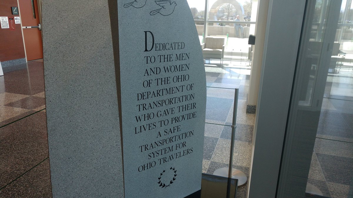mbruning81's tweet photo. This memorial contains the names of 162 ODOT employees who died while working to make our roads and bridges safer. Keep our workers safe by always moving over and slowing down for them. #NWZAW https://t.co/wsZumTL43x