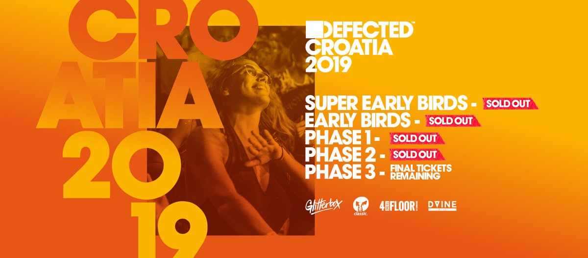 #DefectedCroatia is expected to sell out soon! If you're planning to party with us, don't hang around... 😚

defected.com/croatia/