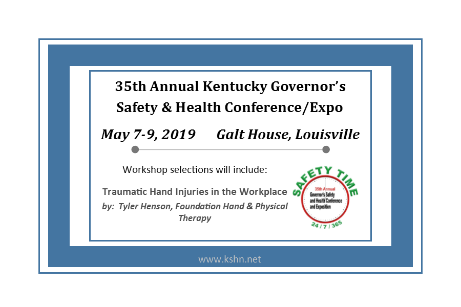kentuckysafety's tweet photo. Welcome aboard to Tyler Henson "Traumatic Hand Injuries in the Workplace" https://t.co/1l5wS8XasF