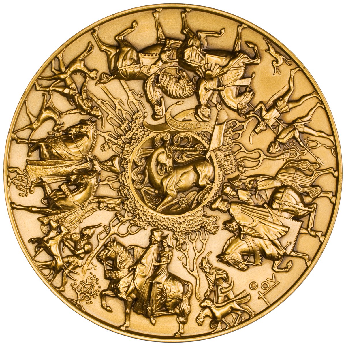 Happy #NationalUnicornDay from the ANS! Pictured is a bronze medal by Marcel Jovine for the Society of Medalists from 1980, produced by the Medallic Art Company (numismatics.org/collection/198…).