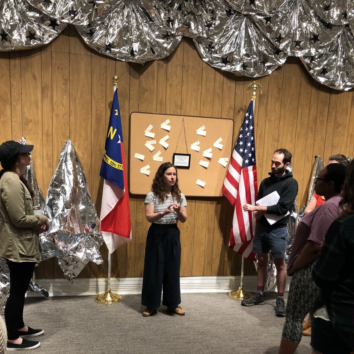 allisoncdemarco's tweet photo. For our last @UNC_SSW class visit to the @AcklandArt with the stellar Elizabeth Manekin we focused on immigration-themed art, finishing with a discussion with @PilirochaG of @ElCentroHispano and Mariela Hernández of @FSA_OC. #BuildCommunity  #ConfrontOppression https://t.co/cdCSuGx0s8