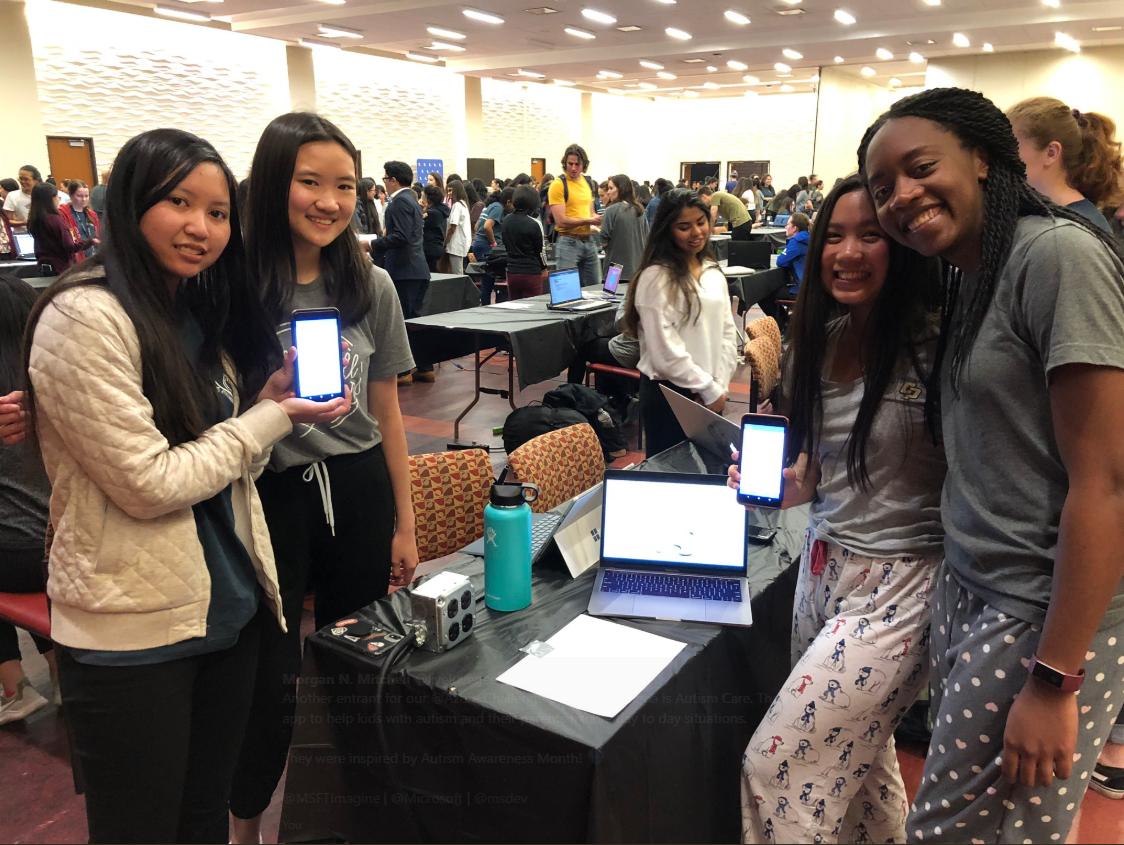 We had an amazing time @HacksAthena last weekend and were inspired by incredible student collaboration &amp; innovation. 🙌 Congratulations Autism Care, who won best #Azure Hack for #WebApp to help families and children with autism through learning, communication, &amp; health resources!