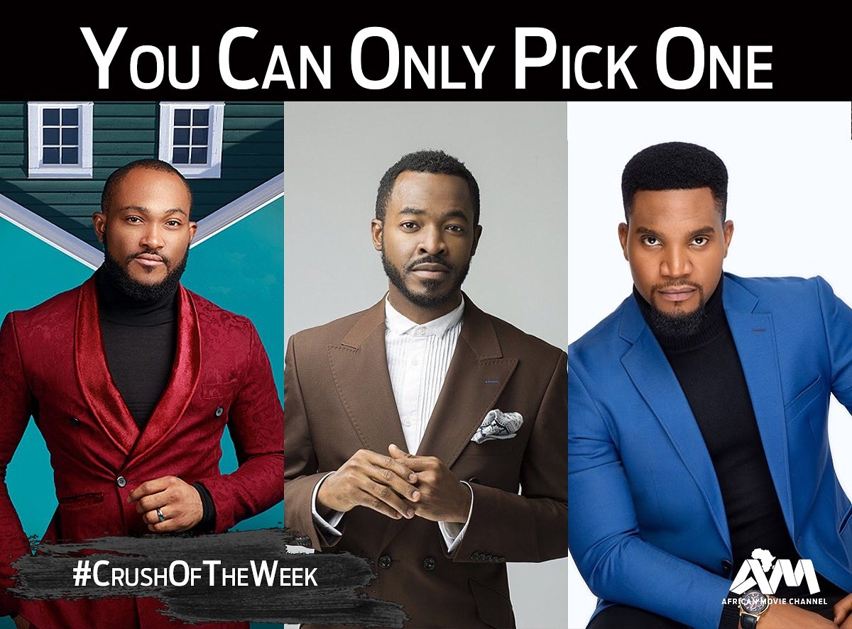 AMCChannels's tweet photo. Hello friends, we need your help to pick our #Nollywood crush of the week.
#BlossomChukwujekwu
#OCUkeje
#KunleRemi
Winner will be announced on the #Nollywood360 showπ https://t.co/9qhxbCIwsn
