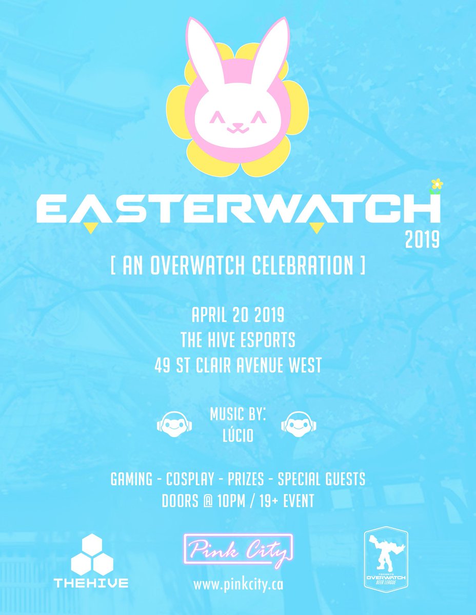 Overwatch_TO's tweet photo. We are excited to be helping @pinkcitytweets with their LEGENDARY overwatch party Easterwatch! We will be helping them with organizing a 3v3 elimination tournament during the event. Sign ups coming soon!
#TOBL3 #overwatch #easterwatch #beerleague https://t.co/pIDXh7BupZ