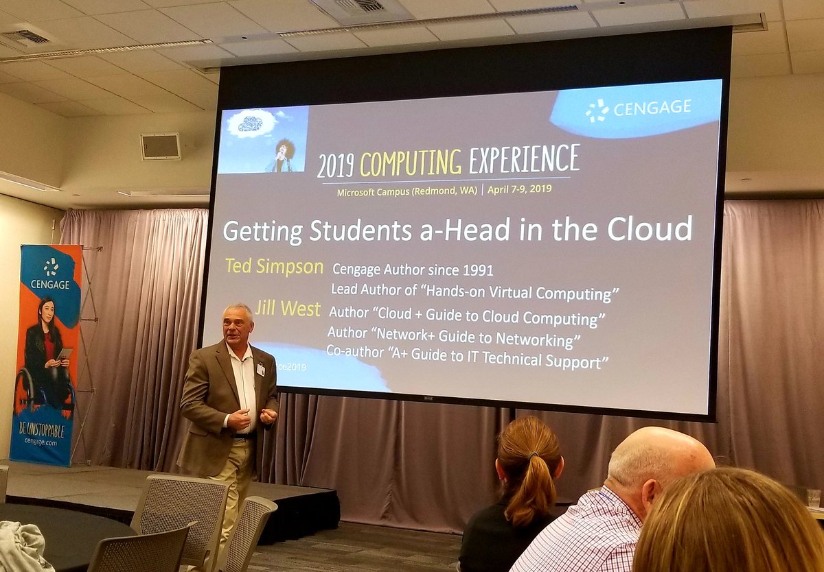 CL_Computing's tweet image. Cengage authors Ted Simpson and Jill West discuss the new SDDC and Cloud based certifications from #CompTIA, #VMware, and #Microsoft. #cce2019