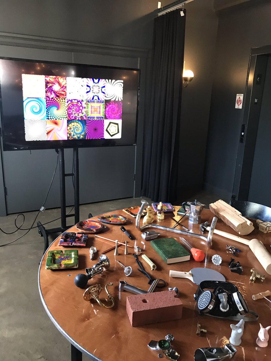 OvercupBooks's tweet photo. Brett Stern is ready for his #DesignWeekPDX event at the Evergreen! #99waystomakeapipe https://t.co/RdpRS8N2lI