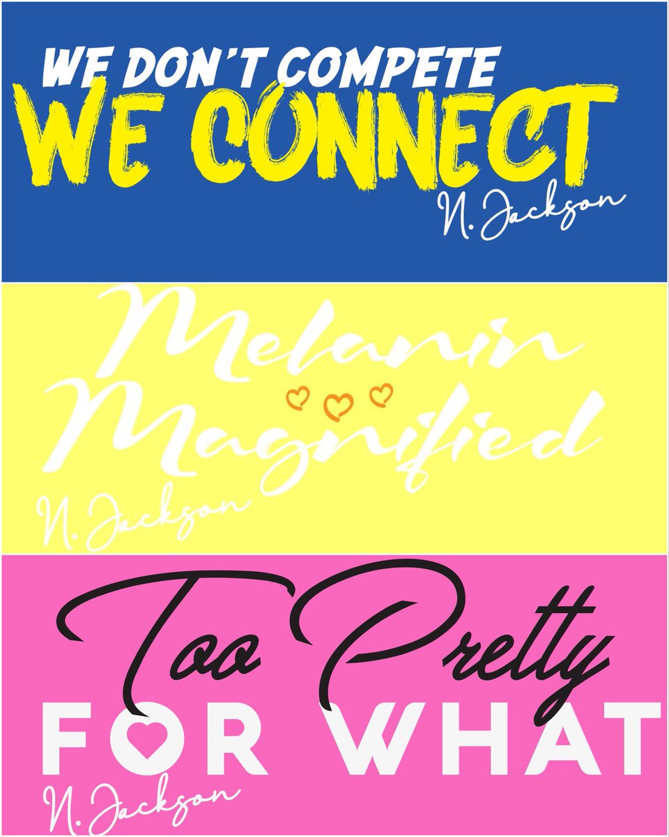 naomirjackson's tweet photo. Y’all asked and here it is!!  For the month of April, when you order a “Too Pretty For What” tee you can select the slogan of your choice and place it on any of the color tees I offer!  Order at the link in my bio!  #TPFW #tooprettyforwhat #hbcu #aamu https://t.co/ZwaYV0FtRK
