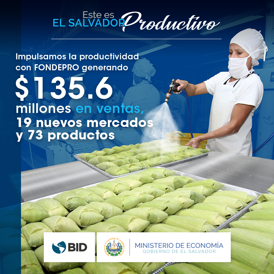 EconomiaSV's tweet photo. El @MINEC_SV, con apoyo del @el_BID, ha otorgado $18.83 mill. en cofinanciamiento productivo a través del Fondo de Desarrollo Productivo (FONDEPRO).
#EsteEsElSalvadorProductivo #BID #AccesoANuevosMercados #EconomíaCrece #TransformaciónProductiva #ComercioSV https://t.co/jOSqt0Z271