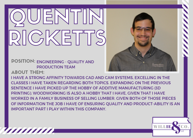 WillieAndCoLLC's tweet photo. Employee Spotlights! Meet a member of our Finance department, Thiba Nagaraja, and a member of our Engineering Quality and Production team, Quentin Ricketts! https://t.co/iLTD4ITvj2