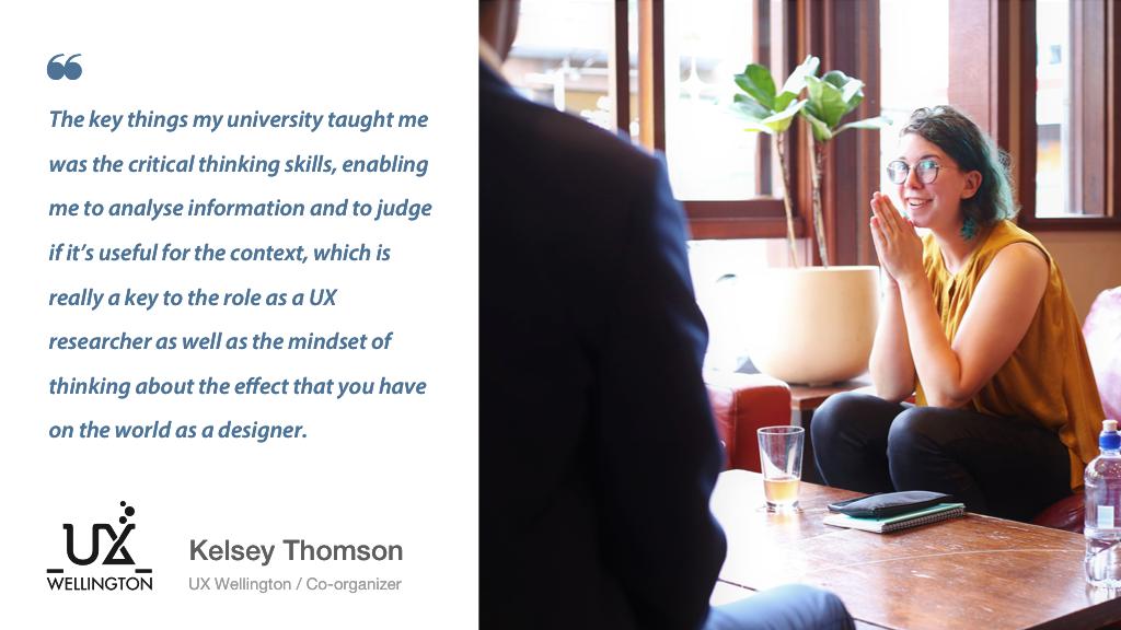 UX STAR INTERVIEW with co-organizer of UX Wellington Meetup

It's our pleasure to have Kelsey Thomson <a href="/wellyux/">UX Wellington Meetup</a>, sharing her UX experience in this #Interview. 

Interested in learning more about #UX community in New Zealand? 
Read more here 👉buff.ly/2ULVt8I