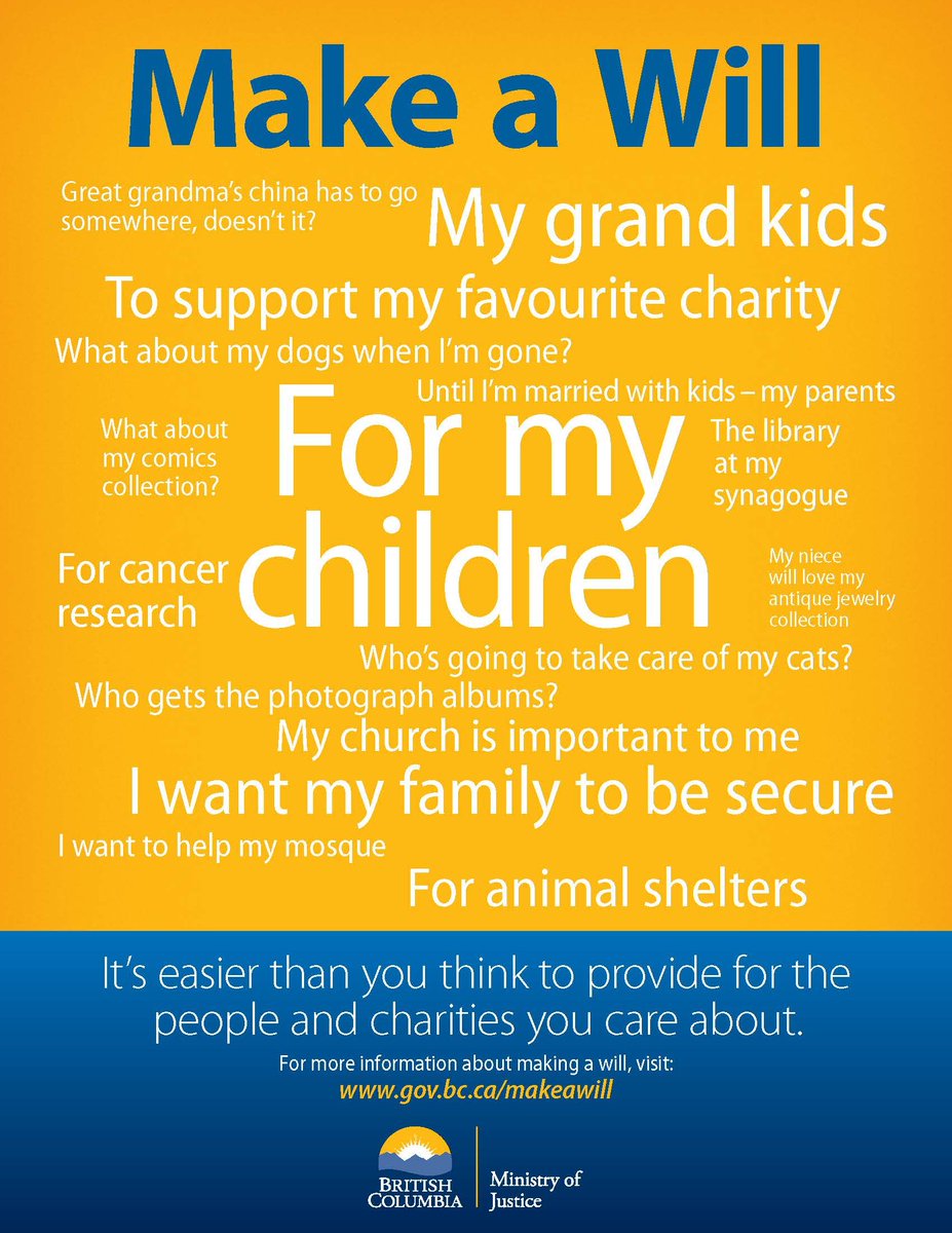 This week is BC #MakeAWillWeek. 

Winright is proud to offer comprehensive services for any life stage you're in. Getting a will is not simply a necessity but a blessing for your friends' and family's peace of mind. Contact us to find out about our special fixed rates in April.