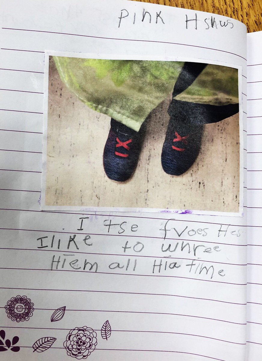 We started doing photo journals with our literacy group in the mornings because we wanted them to start seeing themselves as writers. 

These kiddos didn’t even want to put pencil to paper before, and now they’re independently writing ❤️#pinkshoes #literacy