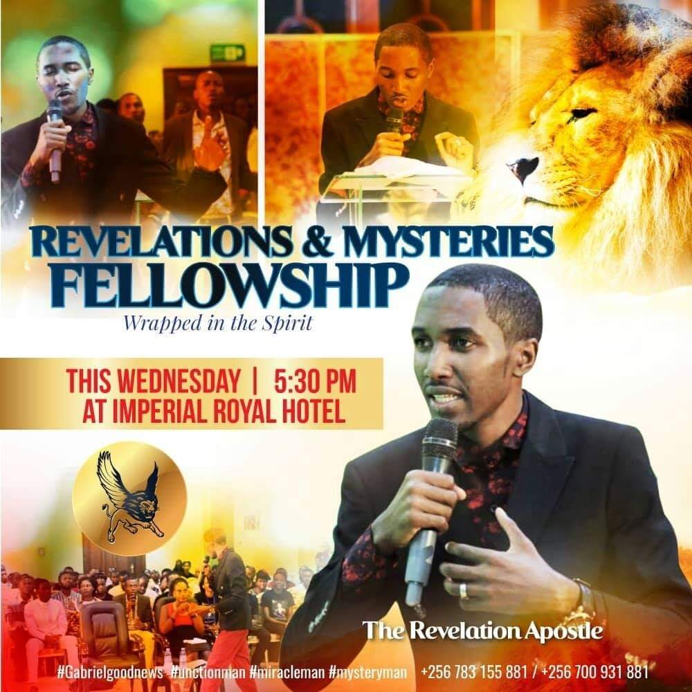 TheRevelationAp's tweet photo. Join us tomorrow Wednesday from 5:30pm at Imperial Royale Hotel Kampala, Uganda ! #RevelationsandMysteriesFellowship #TheRevelationApostle #RMF https://t.co/7GkYXUR3cV