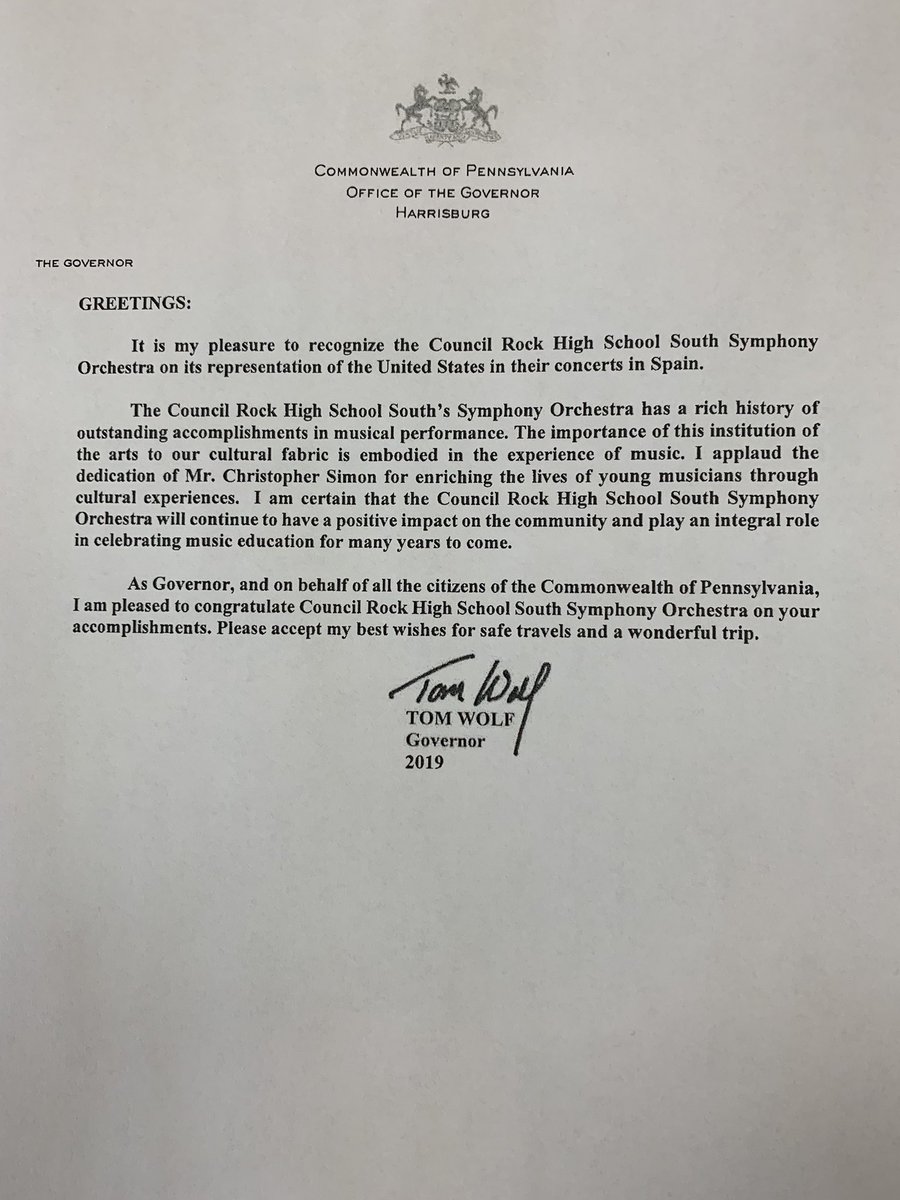 cr_south's tweet photo. Gov. Wolf sent us a wonderful Proclamation Letter and US Representative Fitzpatrick read a proclamation last week in Congress! https://t.co/v5SrB2y036