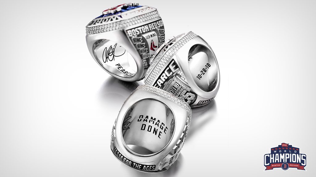 RedSox's tweet photo. Ringing in the champs!

#DamageDone 💍 https://t.co/kuK8nW9KNT
