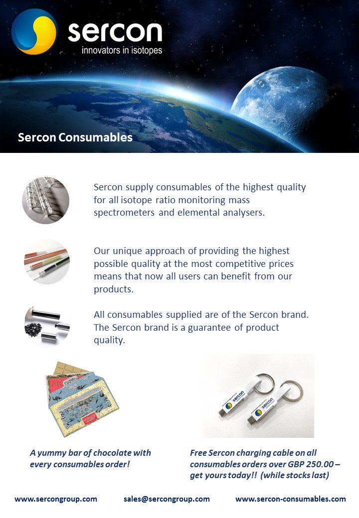 SerconLimited's tweet photo. All consumables supplied by Sercon are used in house on our own instruments so we are confident our customers receive the best quality consumables their instruments deserve! #ISO9001 #quality #freechocolate
Ensure your #elementalanalyser meets the correct specifications. https://t.co/xdBZC50guM