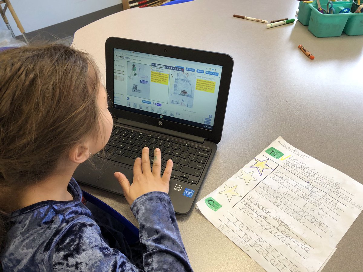 CossetteMiss's tweet photo. My students working hard on publishing their classroom book through Story Jumper! Makes all of their hard work exciting and purposeful! #HennesseyRising @JacquiCoppa https://t.co/7HSkMNzlvD