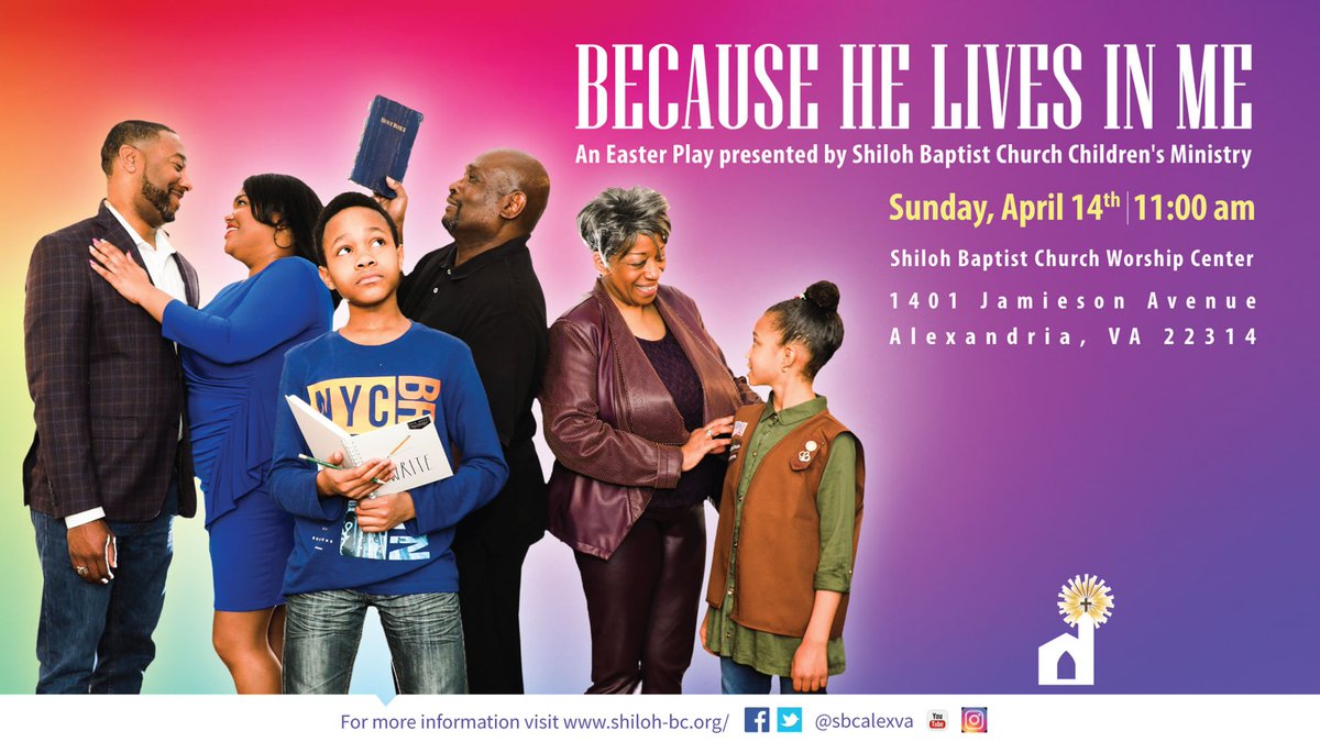 SBCAlexVA's tweet photo. In the stage play, " Because He Lives in Me," a young boy's struggle to write the perfect Easter speech, leads him to discover that the words are closer than he ever imagined. See you there! #SBCVALive https://t.co/7by7f9eJFA