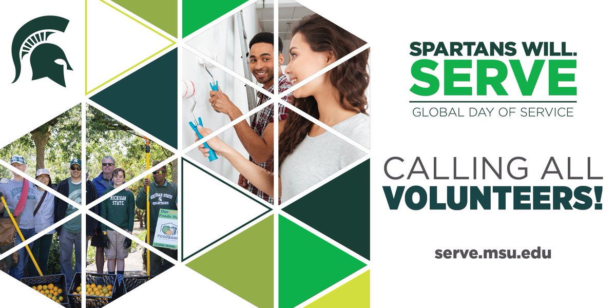 MariaGiggy's tweet photo. Last chance to sign up for an #MSUDayOfService project! Spartans WILL. make a difference … be a part of it on April 13. #SpartansWillServe https://t.co/4udE7zWhUw