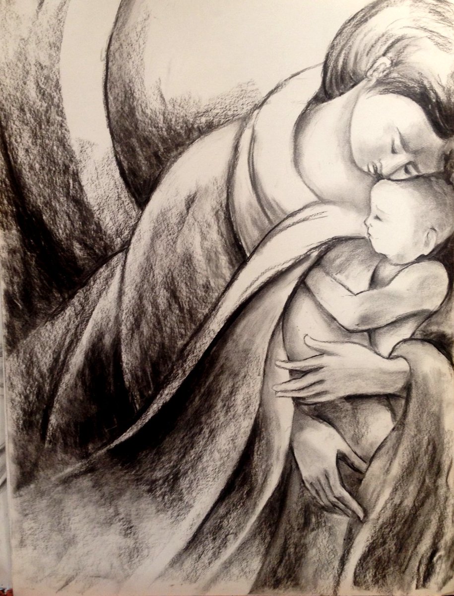 Uvi ✨ My new sketch: mother and child #drawing #composition uviart.blogspot.com/2019/04/my-new… …
