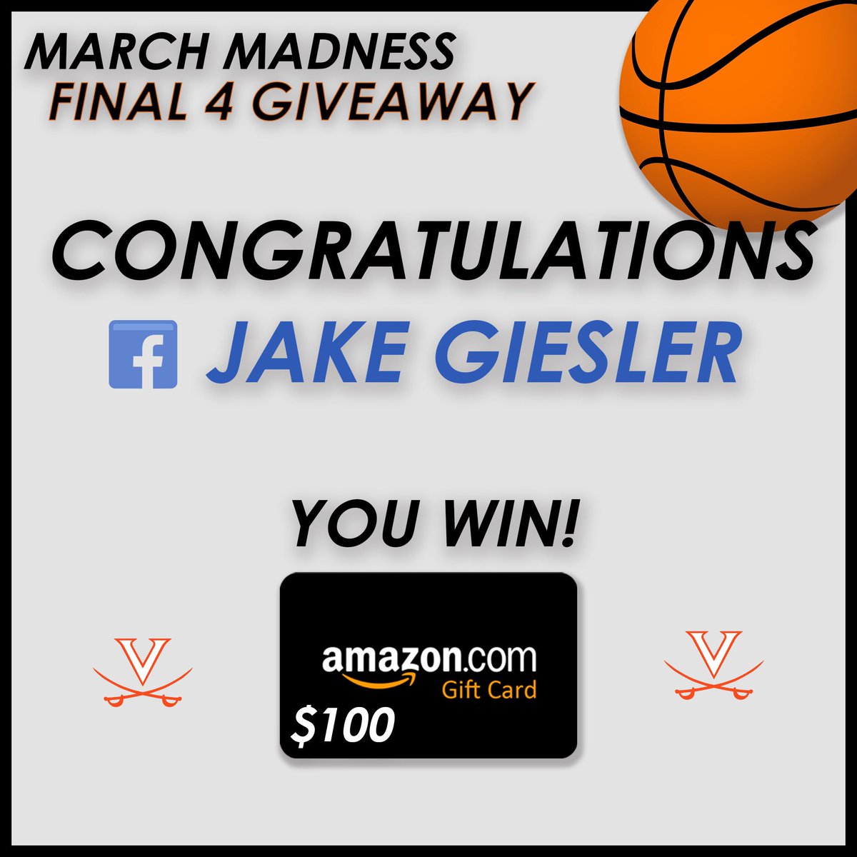 Vennefron Signs (@vennefronsigns) on Twitter photo Congratulations to <a href="/CheckMeJG/">Jake Giesler</a> for winning our #MARCHMADNESS #GIVEAWAY on Facebook! Thanks to everyone who participated! Congratulations to <a href="/CheckMeJG/">Jake Giesler</a> for winning our #MARCHMADNESS #GIVEAWAY on Facebook! Thanks to everyone who participated!