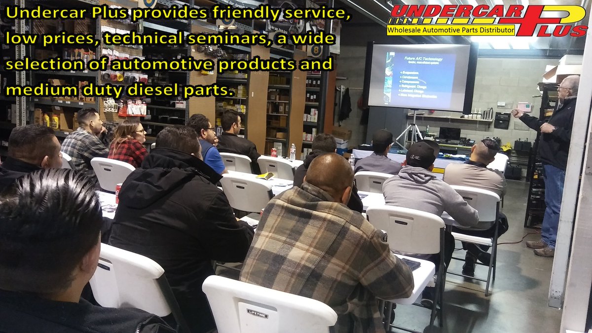 UndercarPlus's tweet photo. We hosted this automotive A/C seminar taught by an expert with experience relevant to shop owners and mechanics. Visit us at https://t.co/Exs2oS7W5n
#UndercarPlus #UndercarPlusUpland #CustomerService #CompetitiveEdge #ContinualEducation #Skills #ProfessionalDevelopment #PartsPlus https://t.co/68Q9V5PMsb