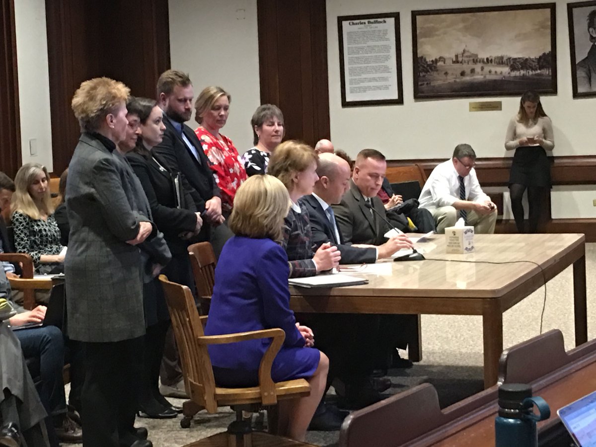 massupt's tweet photo. Paul Andrews @Paulandrewsmass and other Supts are at the State House today representing #massupt to hear and present more testimony to the Joint Committee on Education. This just begins the long legislative debate to increase funds for education in all districts. #FBRCPlus #MAedu https://t.co/Od8DMgQ2Qk