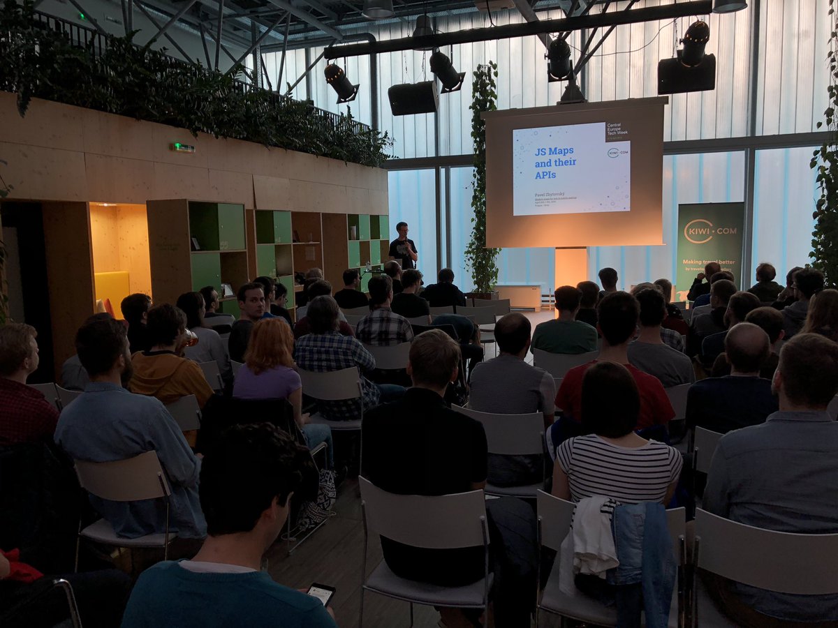 JanBleha's tweet image. #TechWeekCE in @ImpactHubBrno today introduced by @zbycz, the FE developer of @kiwicom247 &amp;amp; enthusiast in @openstreetmap