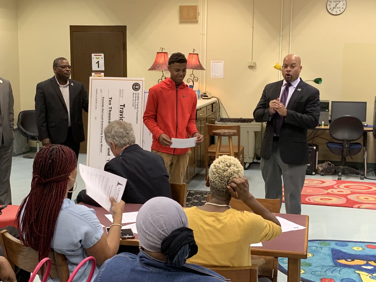 Congratulations to Northeast HS freshman Travion Solomon, recipient of a $10K scholarship from the Griffith Family Foundation, as well as $1000 from <a href="/NewYorkLife/">New York Life</a> Agent and NEHS grad Marlon Baldwin and another $1000 in a cash prize for his #EastsideOutLoud essay!
