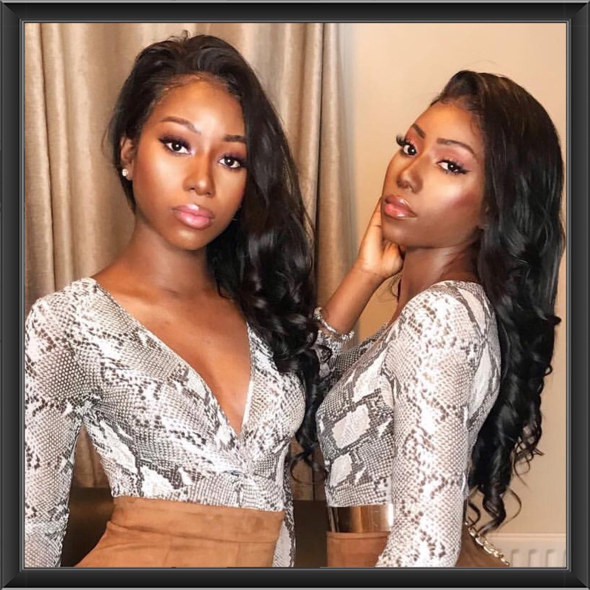 AnnaHairUK's tweet image. Are we seeing double slay or are these Twin's Closet girls in their AnnaHair 😍 😍😍
The sisters are both rocking Peruvian Body Waves in 18",20",22" with 16" frontal 👌👌#whatfrontal #myannahair

ANNNAHAIR.CO.UK