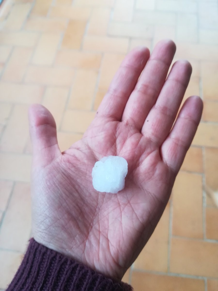 Danieladezeta's tweet photo. El tamany d'algunes de les pedres que han caigut avui #meteocatpedra @meteocat https://t.co/pfVNcxgVKi