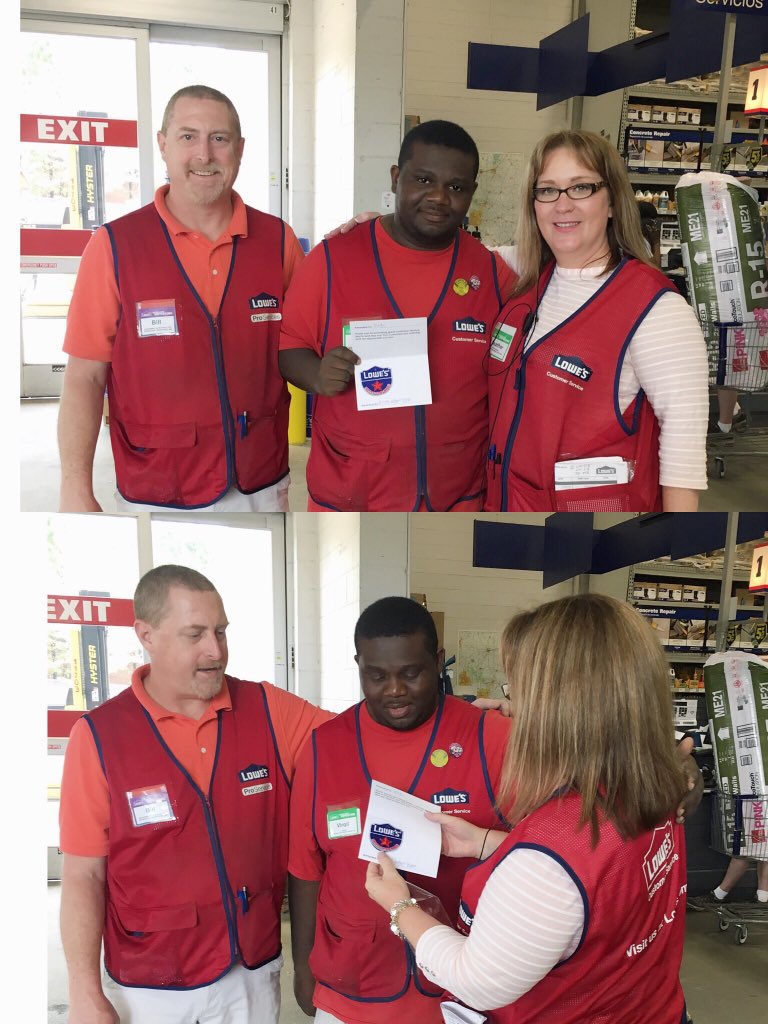 LowesHeather's tweet photo. Thank you Virgil @Lowes for always providing great service to our #PROCUSTOMERS! We truly appreciate it! #lowes #ServiceAward https://t.co/1Ot7wx8A88