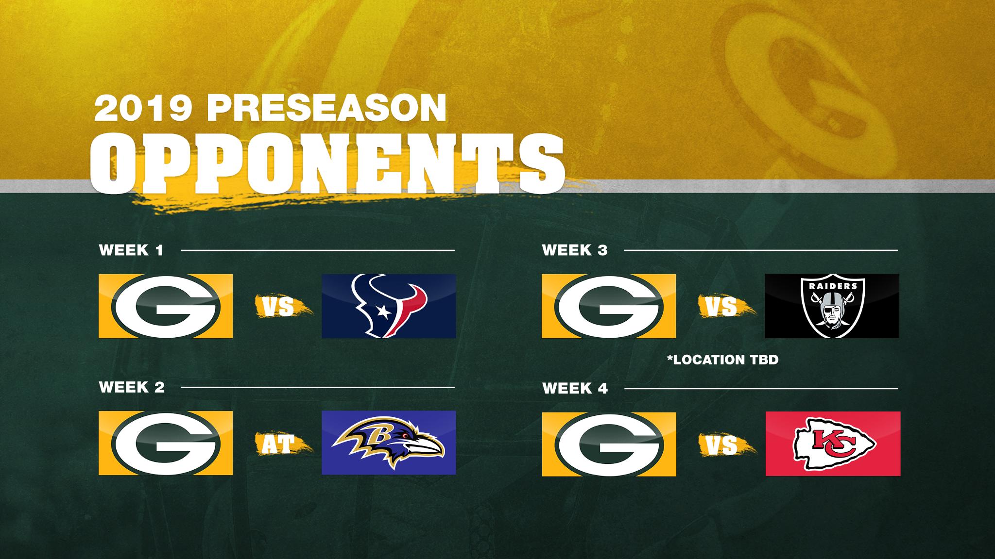 Green Bay Packers on X: Preseason opponents are set. 